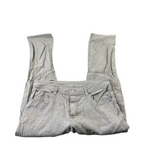 James Perse Stone Gray 5 Pocket Contrast Weft Linen Blend Pant 33x31